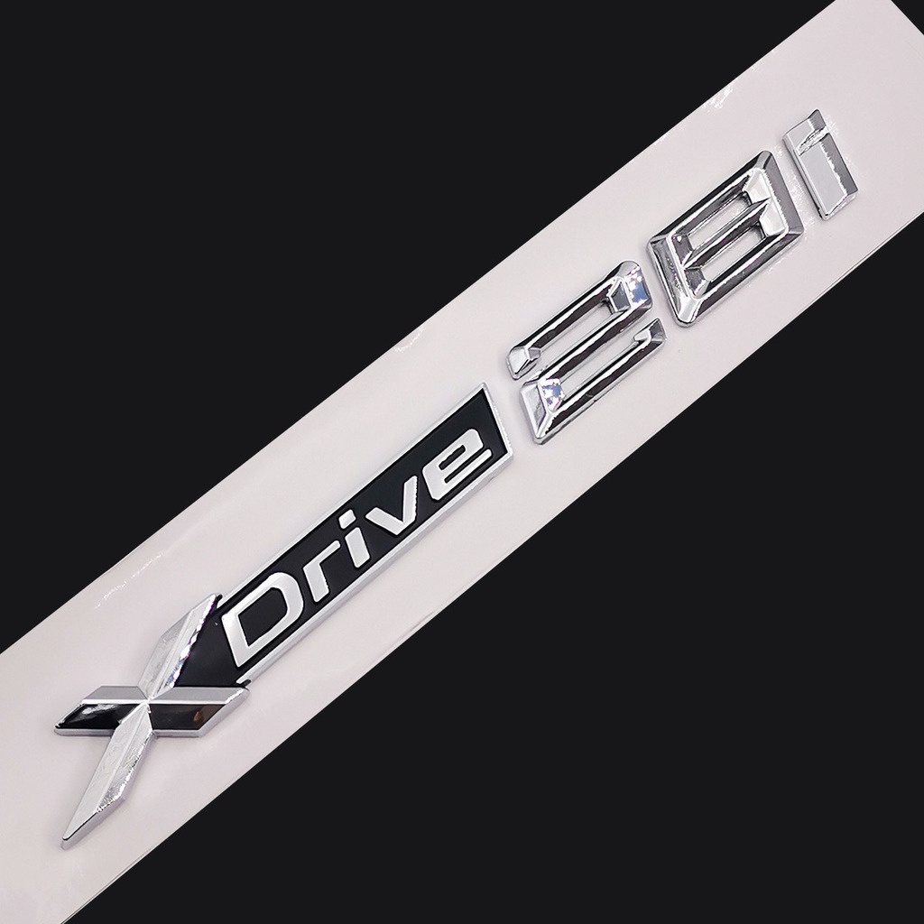 Logo dán trang trí đuôi xe hơi màu bạc cho BMW X1 X3 X5 X6 New Xdrive 20i 25i 28i 30i 35i 40i 48i 50i
