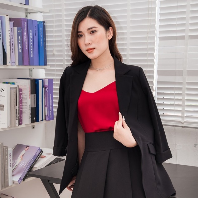 Áo hai dây nữ lụa ngọc trai cao cấp mặc trong áo blazer, chất vải mát mịn, không nhăn - AD01 - wfstudios