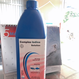 Diệt khuẩn bể cá - iodine bayer - chai 1lít