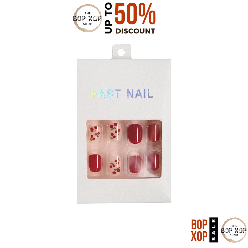 Set 24 dán móng tay giả Fast Nail (tặng kèm chai keo dán)