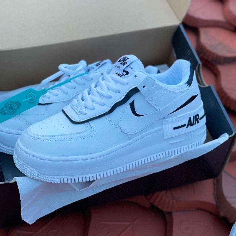 [𝑯𝒐𝒕 𝒕𝒓𝒆𝒏𝒅] 𝑨𝑭1 𝒔𝒉𝒂𝒅𝒐𝒘 trắng viền đen giày thể thao Sneaker Nam Nữ độn đế AF1 SD đen trắng