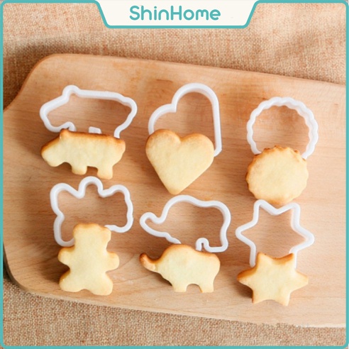 Set 6 khuôn bánh quy, khuôn cookies nhiều hình dễ thương