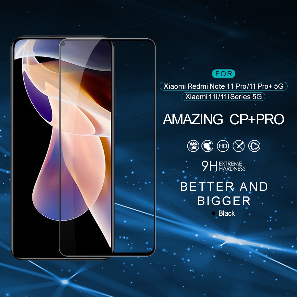 Kính cường lực NILLKIN bảo vệ màn hình cho Xiaomi POCO M4 Pro 5G/ X4 NFC/ Redmi Note 11 5G bản Trung Quốc/ 11 Pro Plus