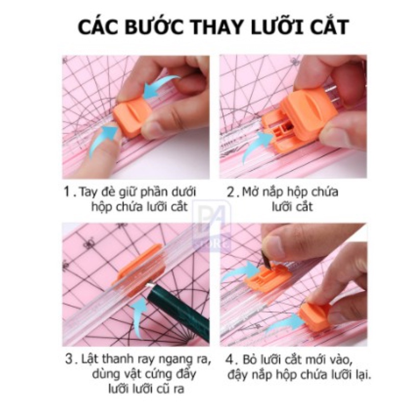 Bàn Cắt Giấy A4 A5 Mini thông minh tiện dụng cho học sinh văn phòng - Gấu Xám House
