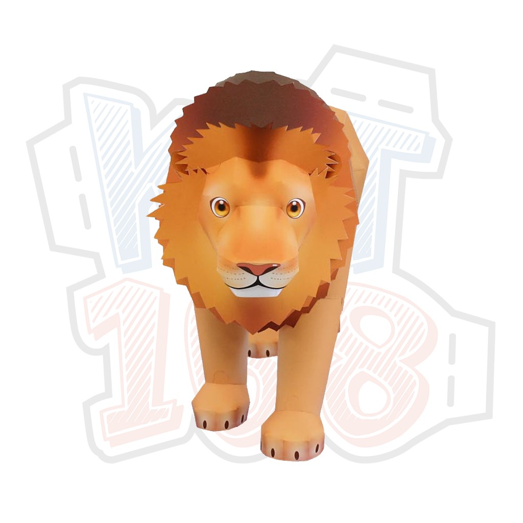 Mô hình giấy động vật Lion ver 2