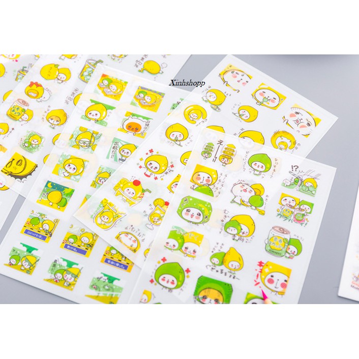 Set 6 Tấm Sticker Chanh