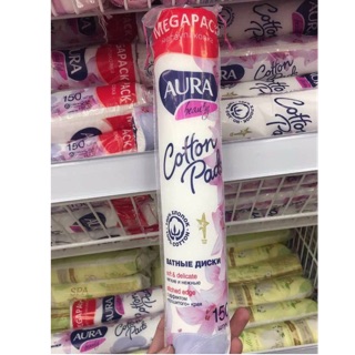 Bông tẩy trang aura 150 miếng xuất xứ Nga