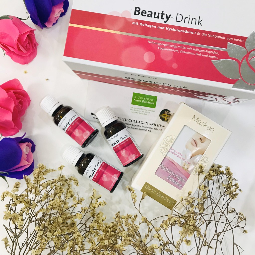 Combo Collagen uống Beauty Drink  da căng mịn, phục hồi tóc và móng [ Chính hãng Sanct Bernhard - CHLB Đức] | Thế Giới Skin Care