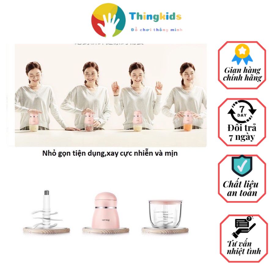 Máy Xay HATTIECS Đa Năng Phục Vụ Cho Bé Ăn Dặm, Dung tích 300ml - Thingkids