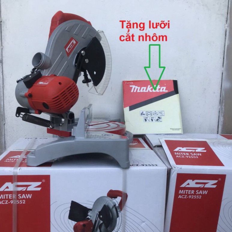 Máy cắt nhôm acz 1800w cưa cắt gỗ tặng lưỡi cắt công nghệ Nhật Bản