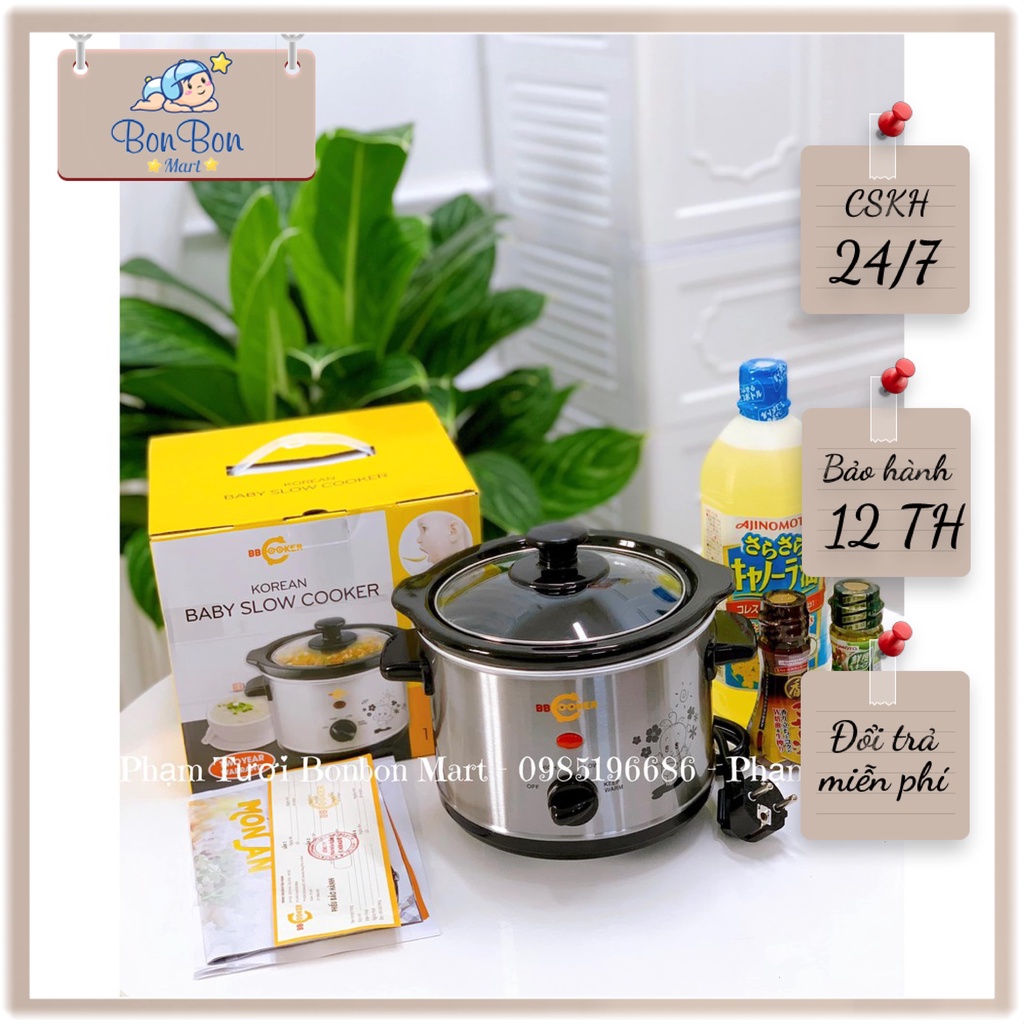 Nồi điện nấu cháo bbcooker 1.5l hàn quốc phân phối chính hãng Bonbon Mart