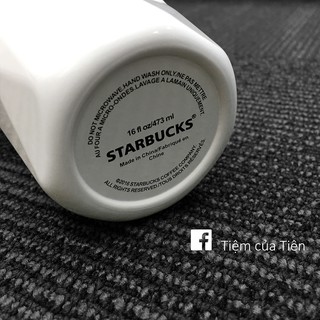 Ly cold cup Starbucks Trắng