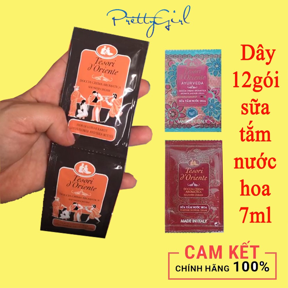 Sữa Tắm Nước Hoa 🌸FREESHIP🌸 12 gói sữa tắm nước hoa Tesori d’Oriente 12x7ml