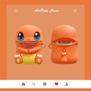 Vỏ bảo vệ hộp đựng tai nghe Airpods 1/2 chống vỡ họa tiết Pokemon Charizard 3D