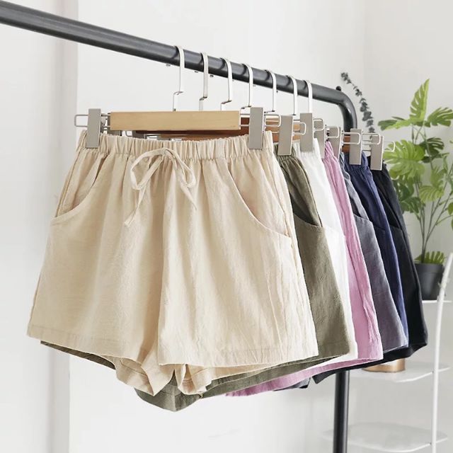 Quần đùi nữ chất liệu đũi ống rộng bigsize 40-80kg