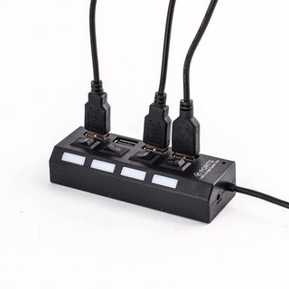 [Tặng cable nguồn phụ] Bộ chia usb thành 4 cổng usb có công tắt 2.0 (hub usb)