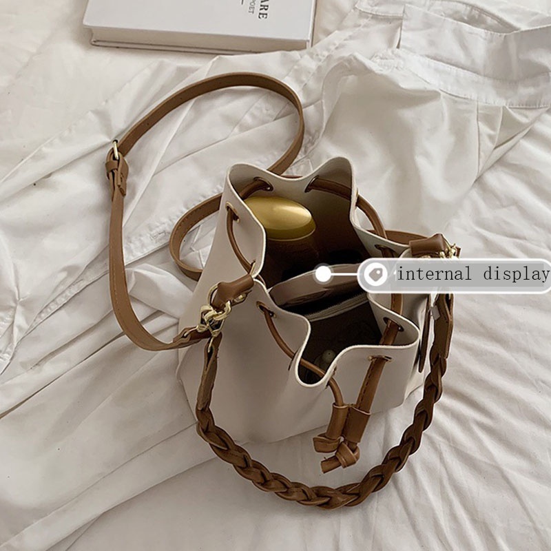 IELGY Túi Đeo Vai Màu Sắc Tương Phản Thời Trang Cho Nữ