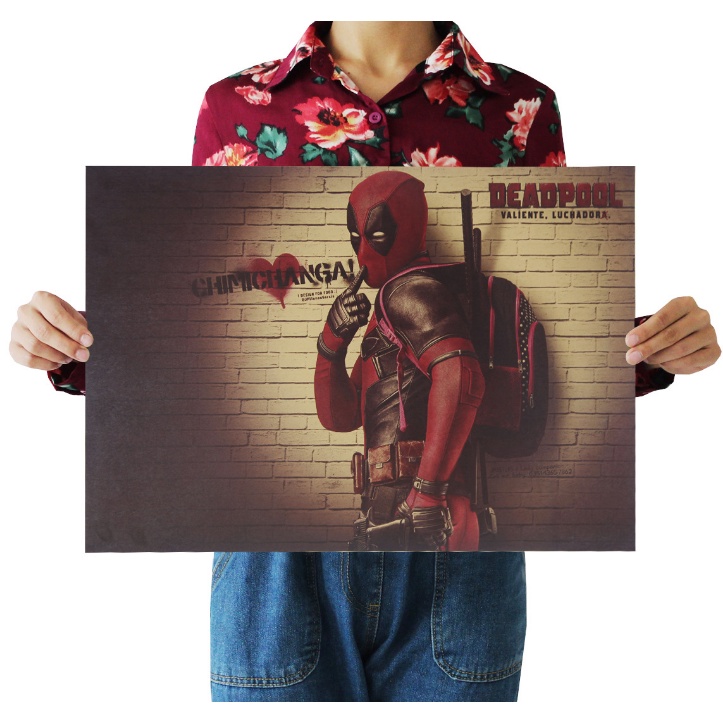 Tranh treo tường trang trí hình Deadpool