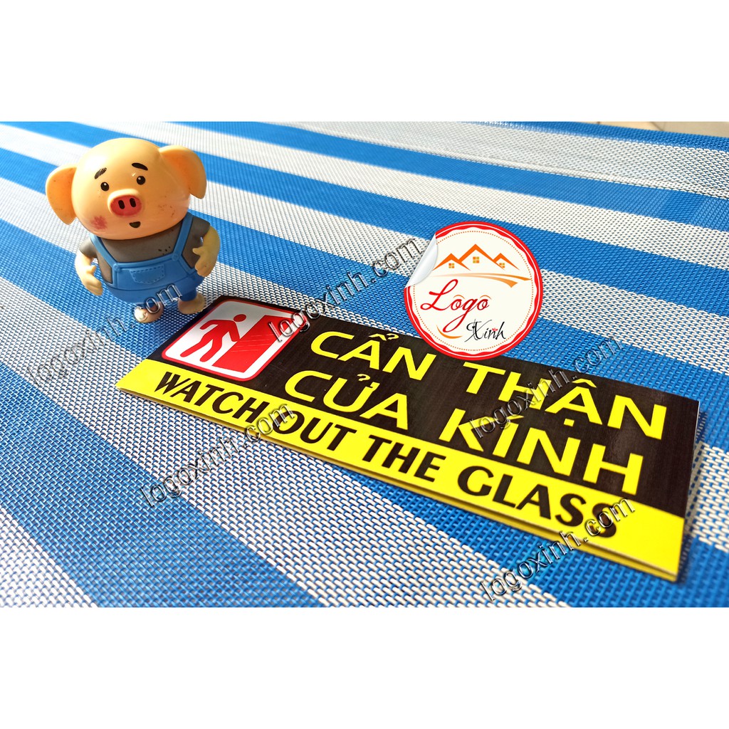 LOGO STICKER DÁN CẨN THẬN CỬA KÍNH, CHÚ Ý CỬA KÍNH CHO NHÀ CỬA, CÔNG TY, QUẦY QUÁN.....