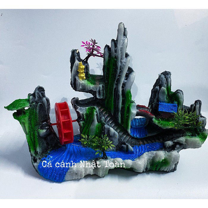 TIỂU CẢNH TRANG TRÍ HỒ CÁ NON BỘ 30x10x28cm