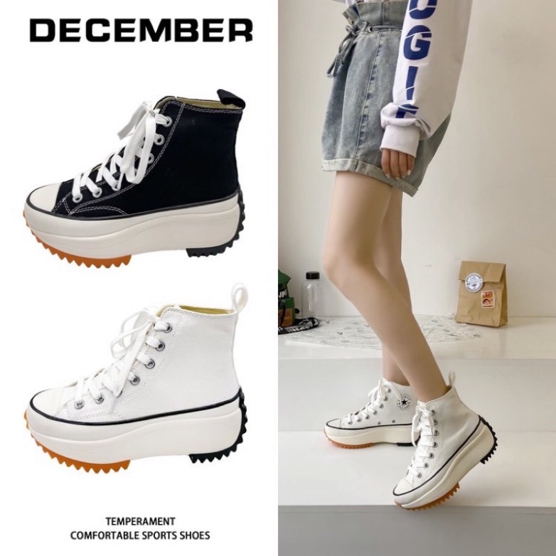 [Mã SKAMFSW175 giảm 10K đơn 50K] Giày Thể Thao Cổ Cao Thời Trang Cho Nữ