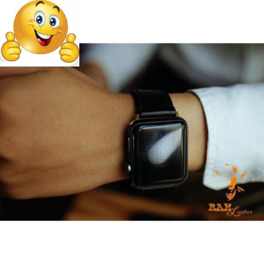 TỔNG HỢP APPLE WATCH DA BÒ THẬT-CHÍNH HÃNG RAM LEATHER- ĐỦ SIZE APPLE WATCH 38/40 - 42./44 .