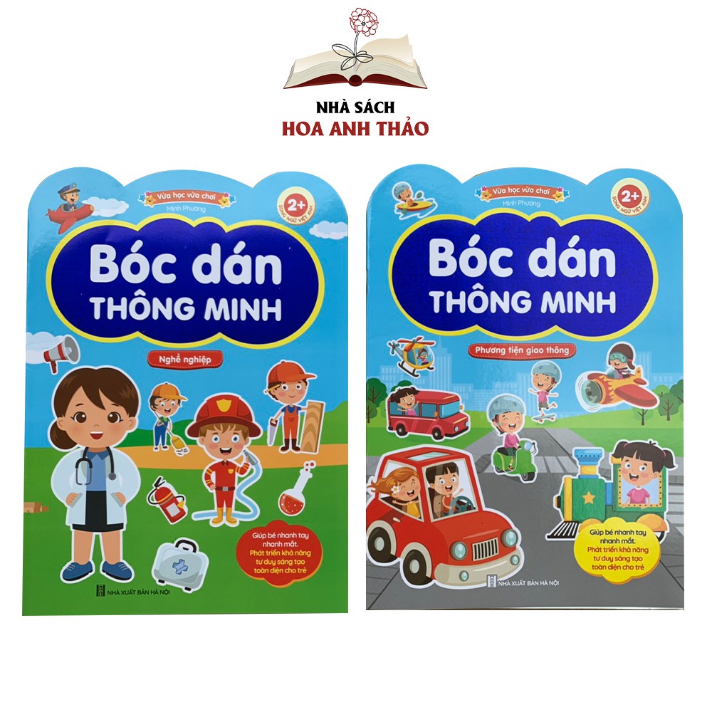 Sách Bóc dán thông minh song ngữ Việt Anh dành cho trẻ từ 26 tuổi (Bộ 6 cuốn)