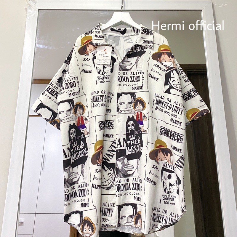 [Mã FAMAYWA giảm 10K đơn 50K] Áo Sơ Mi One Piece Vua Hải Tặc CỰC HOT