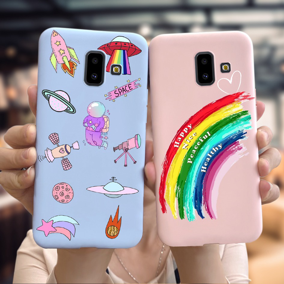 Ốp Điện Thoại Silicon Mềm In Hình Phi Hành Gia Dễ Thương Cho Samsung Galaxy A6 J6 Plus 2018 A600 A605G J600F J610G A6 + J6 +