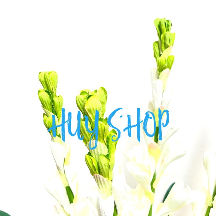 Hoa giả trang trí -  Cành Hoa HUỆ TRẮNG 1 nhánh