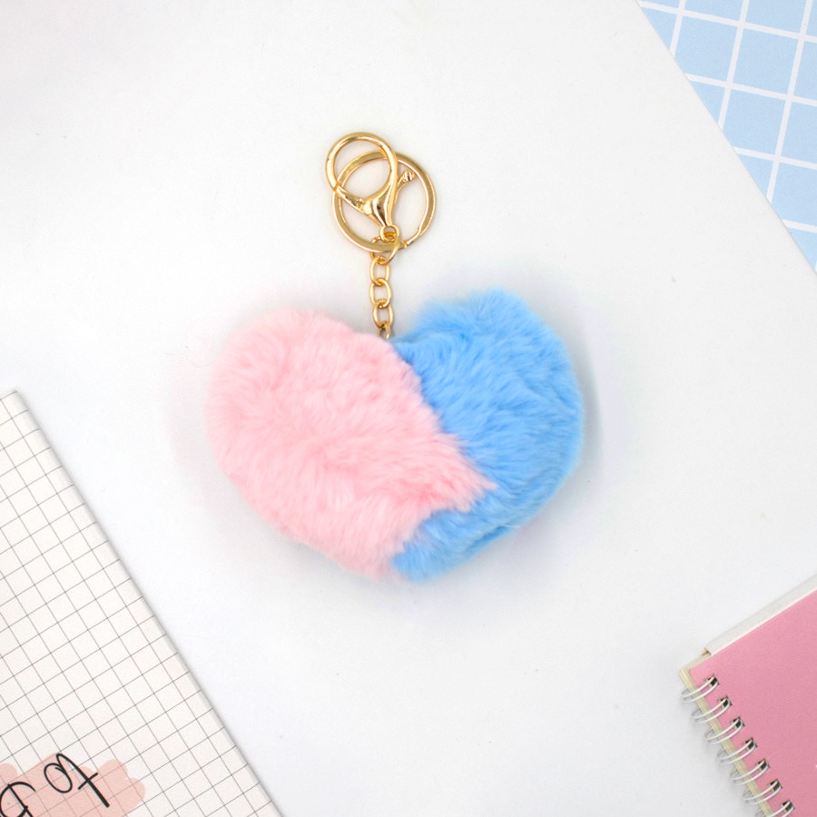 Đồ Chơi CLEVERHIPPO Móc Khóa Pom Pom - Sweet Hearts POMPOM/KCP2406 - Giao hàng ngẫu nhiên