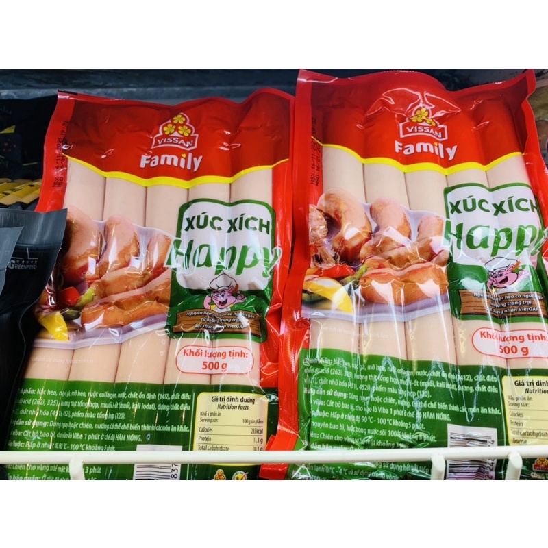 Xúc xích Happy/Funny/Lucky 500g Vissan | BigBuy360 - bigbuy360.vn