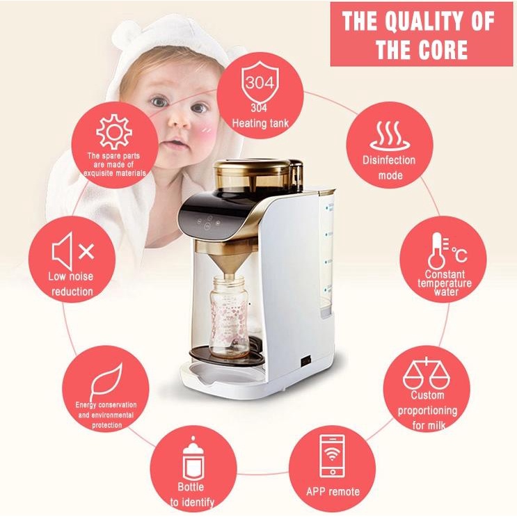 Máy pha sữa thông minh CORKY BABY Pro kết nối với điện thoại - BH 12 THÁNG CHÍNH HÃNG hỗ trợ kĩ thuật trọn đời