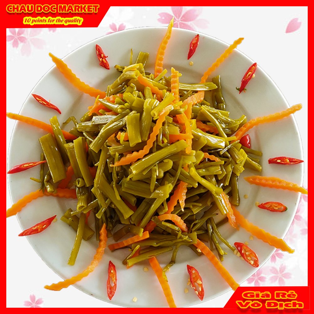 Rau Muống Chua Ngọt Giòn Ngon Hủ 500gr Nổi Tiếng Hiệu Ông Bà 5 Châu Đốc.