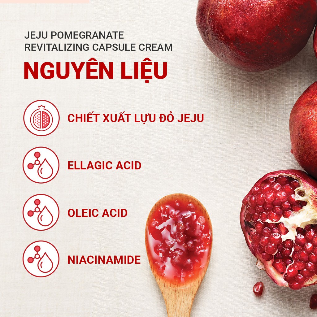 Kem dưỡng chống oxy hóa lựu innisfree Jeju Pomegranate Revitalizing Capsule  Cream 50ml - Kem dưỡng ẩm | TheFaceHolic.com