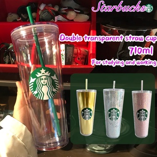 Cốc uống nước phong cách Starbucks có thể tái sử dụng có ống hút tiện lợi cao cấp