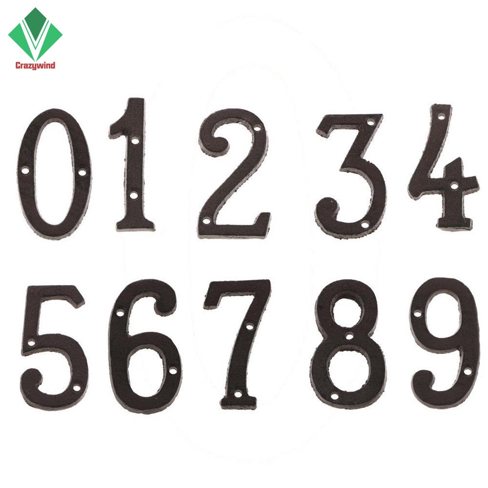 Phụ kiện hình chữ cái/số bằng sắt dùng trang trí biển hiệu tấm bảng treo cửa quán cà phê DIY