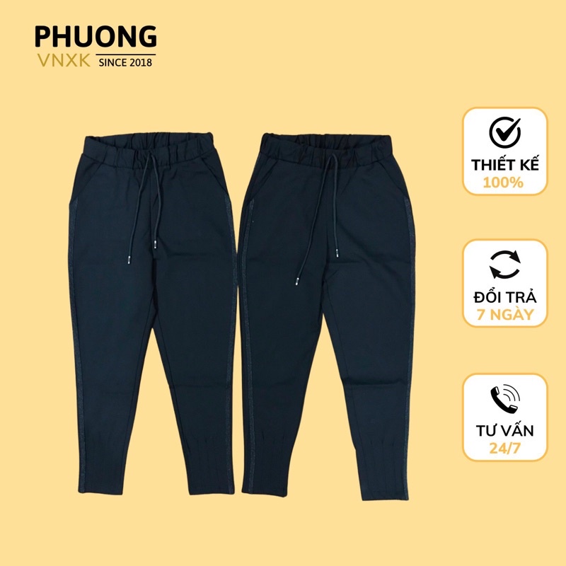 Quần thể thao nữ _ Quần Jogger  vải nữ kim tuyến chất Umi cao cấp đủ size 40-65kg