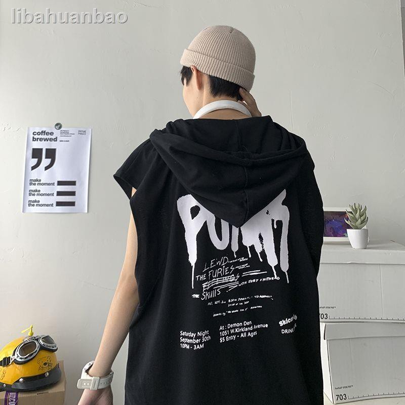 Áo Hoodie Thể Thao Sát Nách Vải Cotton Thời Trang Mùa Hè Cho Nam