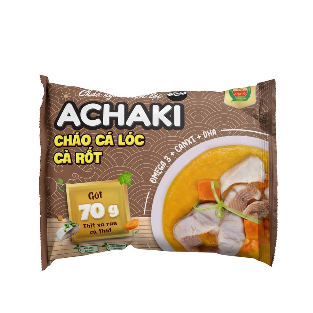Cháo ngon tiện lợi Achaki Cá lóc cà rốt Thương hiệu Cây Thị