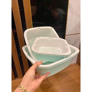 Bộ 3 rổ kèm thau đa năng Ecco