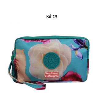 Ví cầm tay 3 ngăn Kipling 18*10 cm