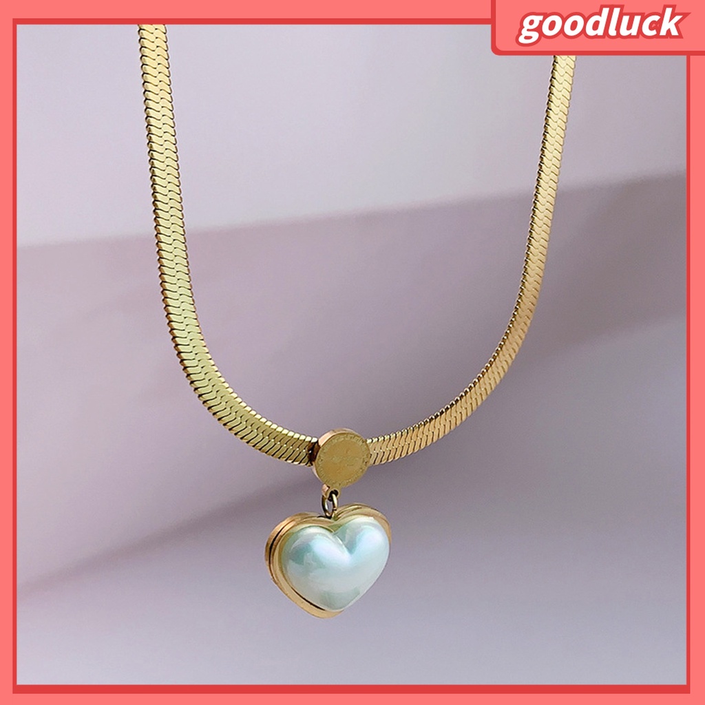 Fairystore| Vòng cổ Mặt Hình Vỏ Sò Bằng Thép Không Gỉ Mạ Điện Thời Trang Dành Cho Bạn Nữ Mặc Hàng Ngày