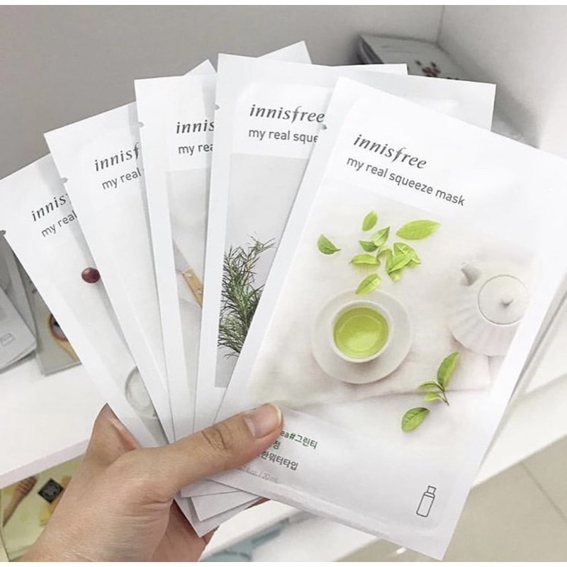 Mặt Nạ Giấy Innisfree EX Real Squeeze Mask mẫu mới 2020 💯 chính hãng 100%❤️ mặt nạ Hàn Quốc ❤ 20ml