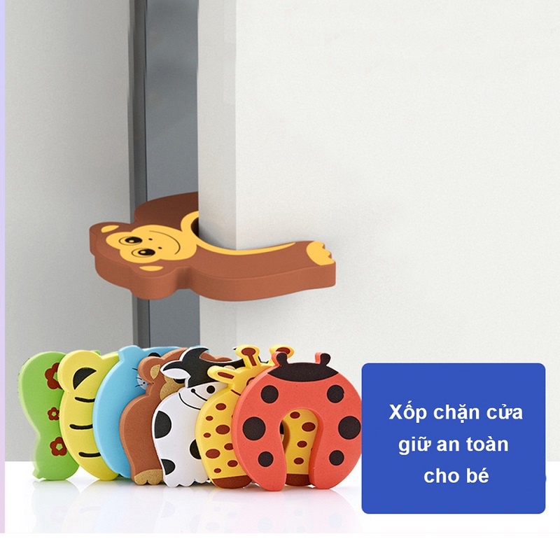 Xốp chặn cửa hình thú chống kẹt tay an toàn cho bé, tránh kẹt tay bảo vệ trẻ nhỏ