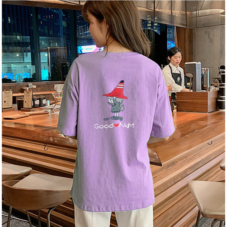 Áo Thun nữ thun cotton thái dày dặn form rộng