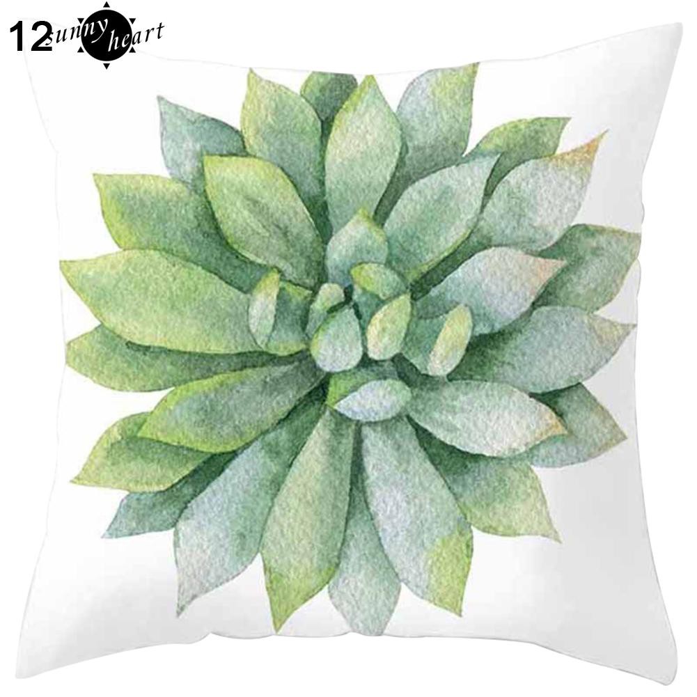 Vỏ Gối Vuông In Hình Cây Xương Rồng Độc Đáo Phong Cách