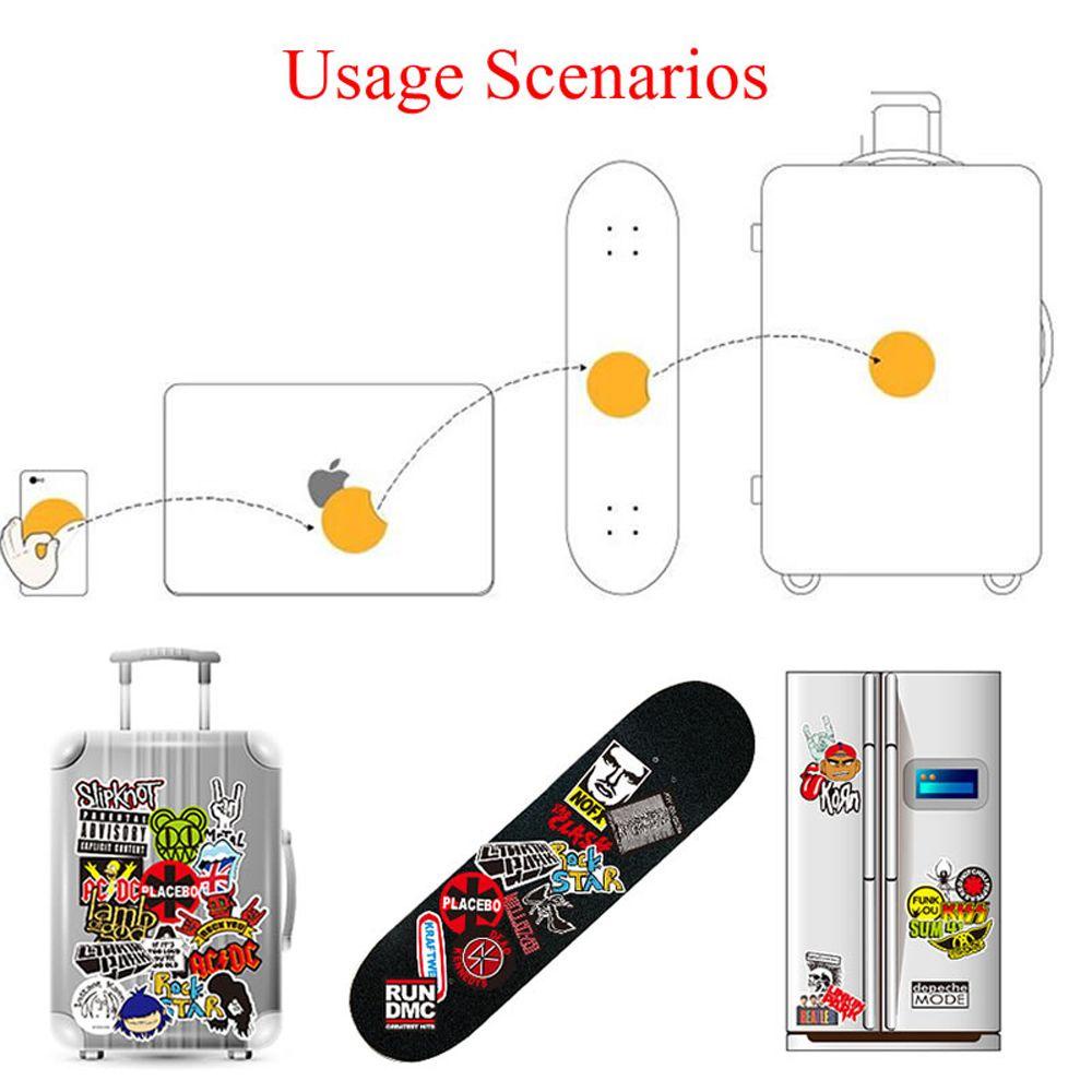 Set 50 Miếng Dán PVC Chống Thấm Nước Hình Mèo Dễ Thương Trang Trí Vali / Guitar / Ván Trượt / Cốc Nước DIY