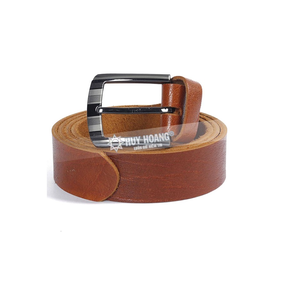 Dây nịt nam Huy Hoàng da bò 3,5P màu da HP4104