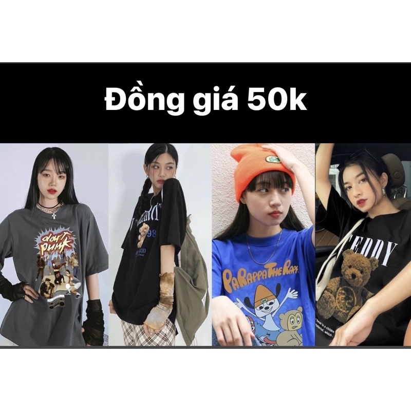 (Sale) Áo thun unisex đồng giá 50k From Rộng nam nữ